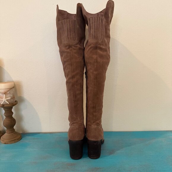 Jeffery Campbell Women's Brown Suede Boho Slouch Cottage OTK Boots Size 8 - Picture 4 of 10